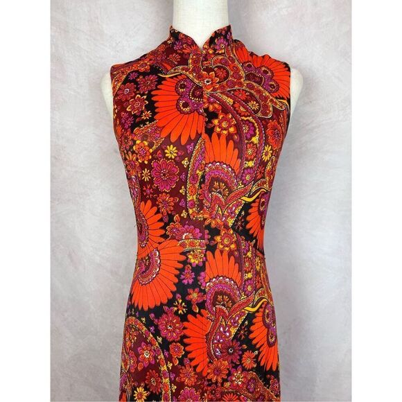 Vintage Mod Psychedelic Paisley Dress - Picture 8 of 12